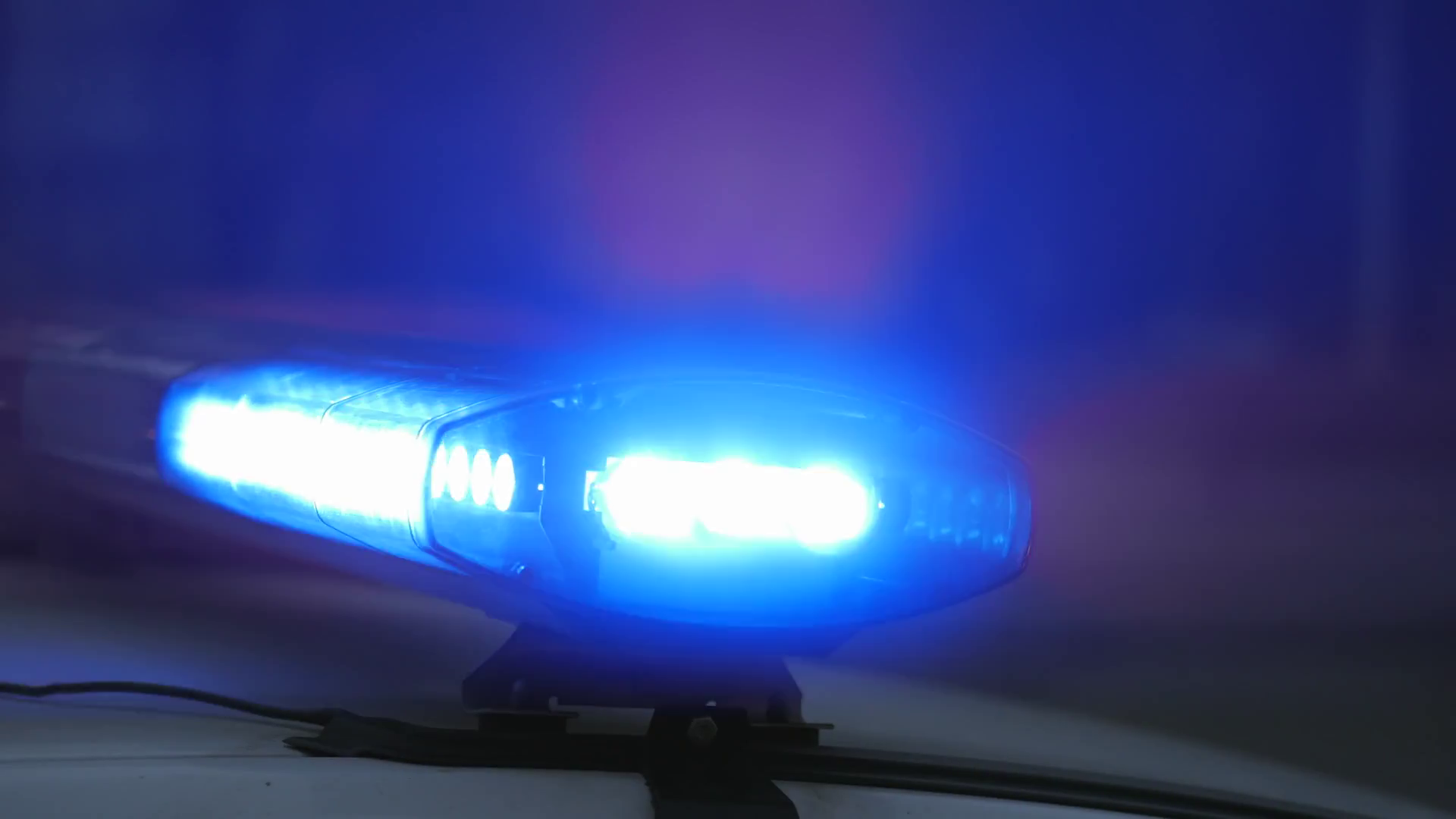 close-up view of emergency services flashing light