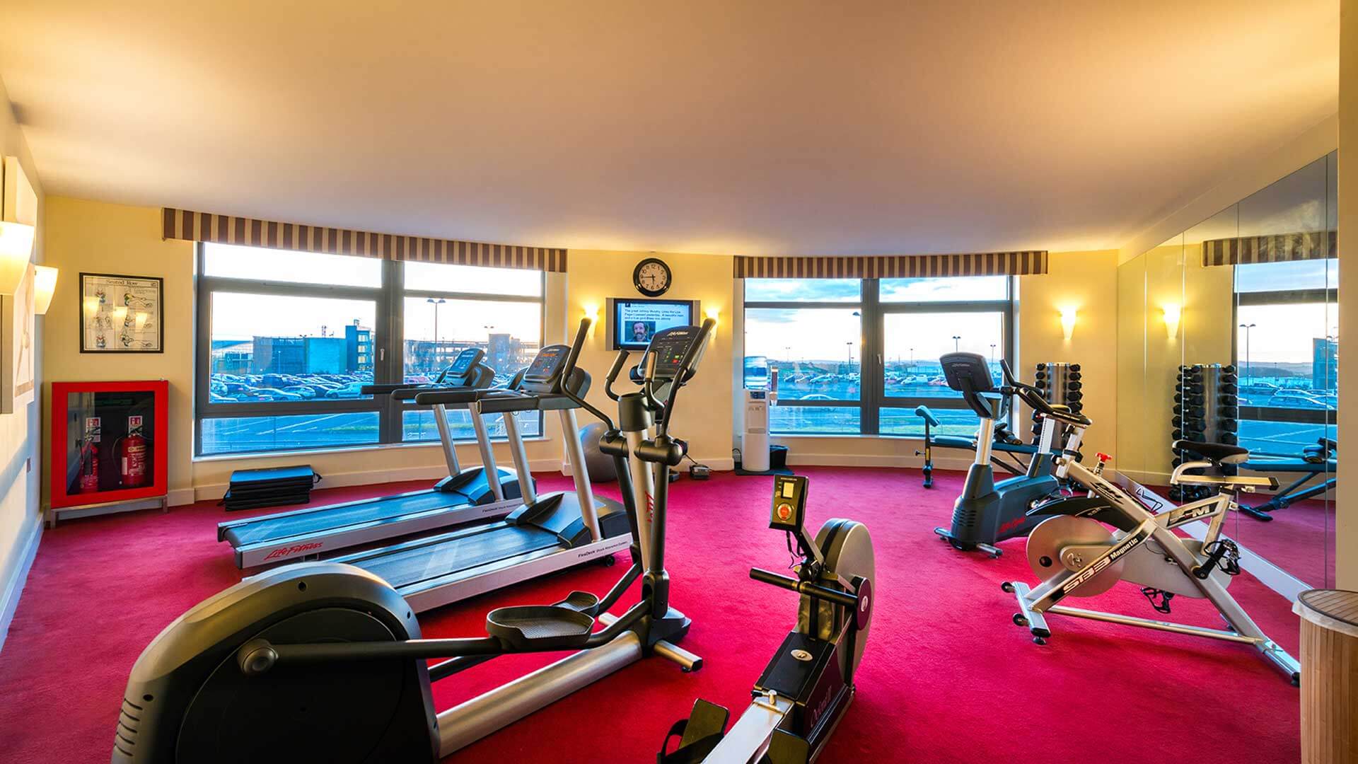 Gym equipment in the Cork International Hotel