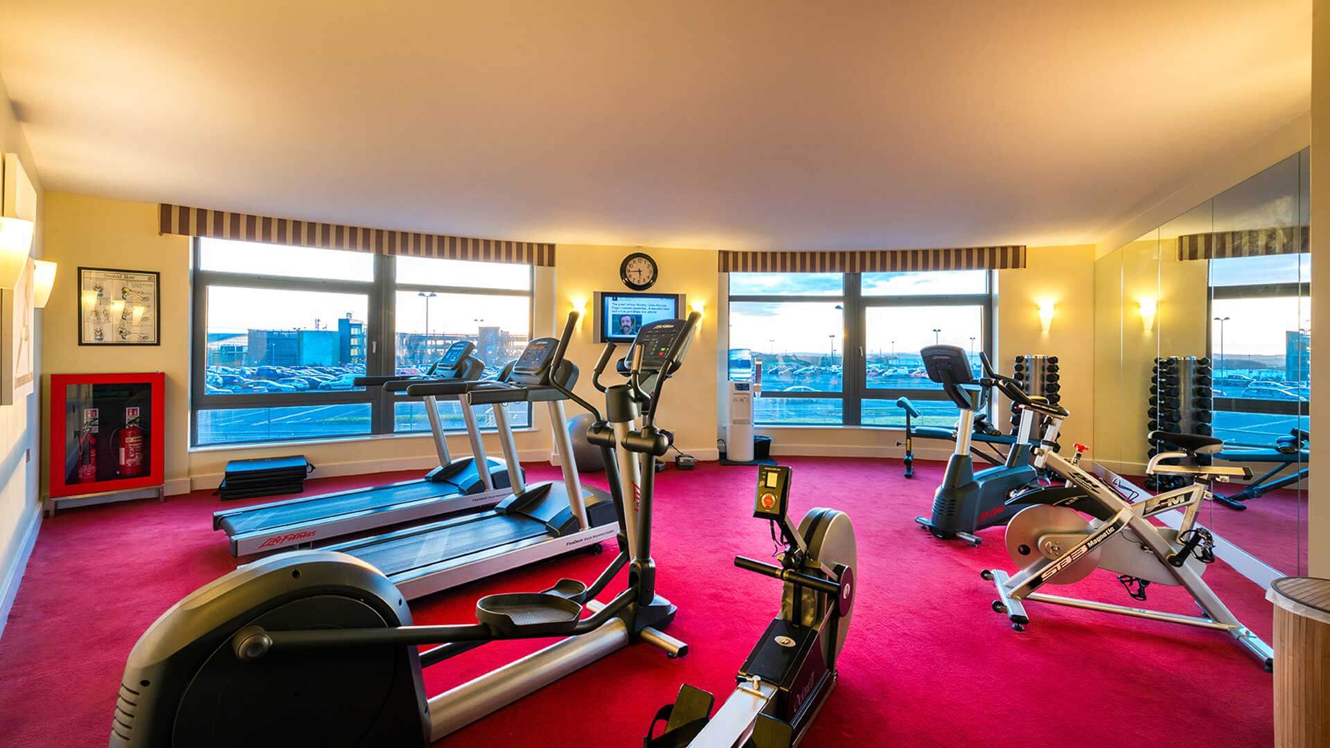 Gym equipment in the Cork International Hotel