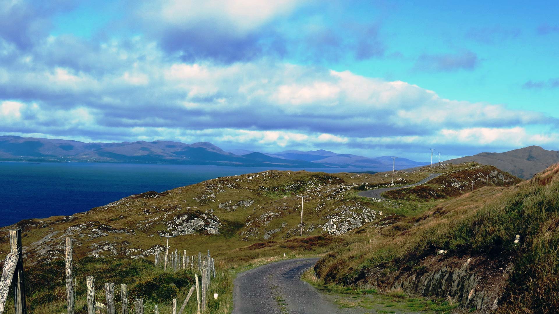 Epic view of mountains and sea along the Wild Atlantic Way