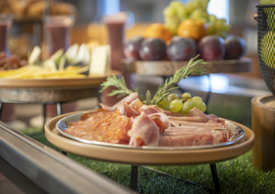 Breakfast buffet, cold meats and salmon at Cork International Hotel