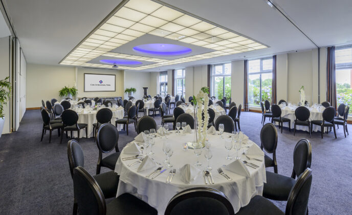 Ballroom Banqueting set up for gala dinner Cork International hotel