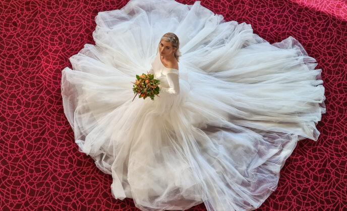 Bride in lobby at Cork International Hotel