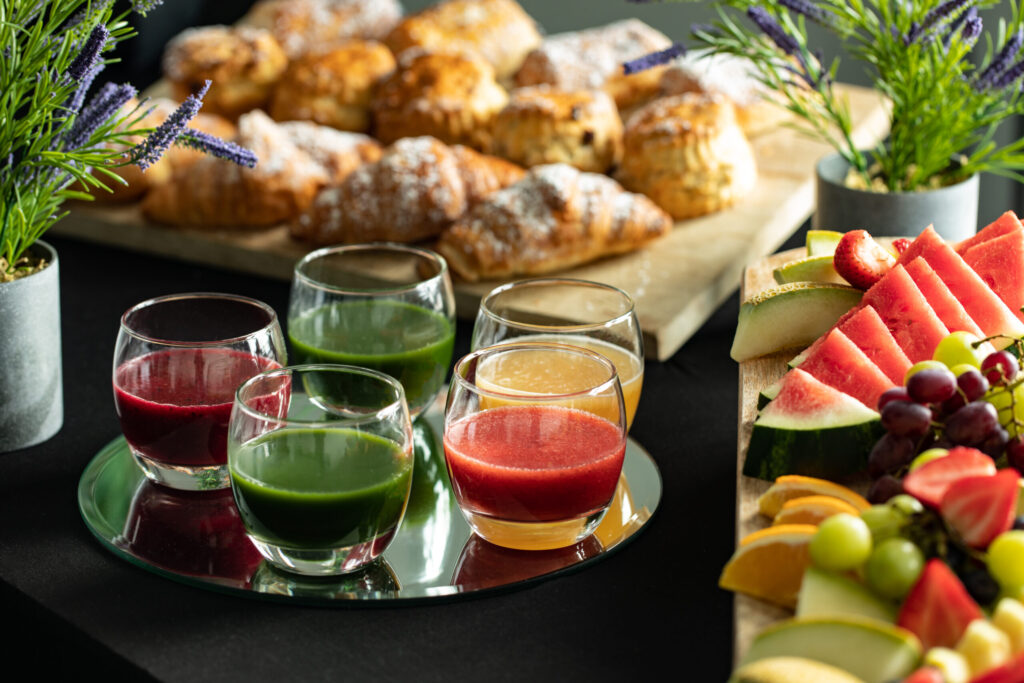 Conference Food Smoothies Fruit Closeup Landscape