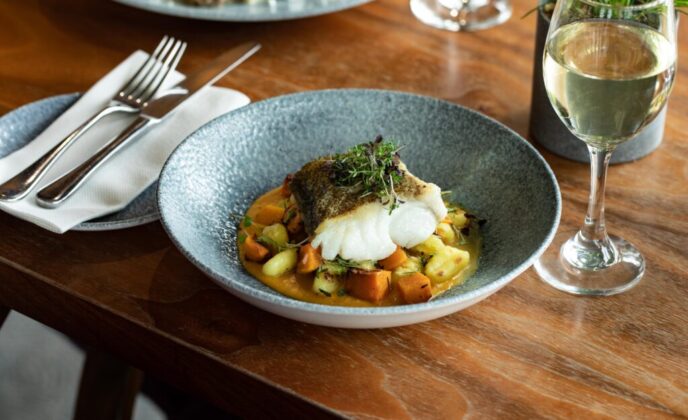 Fish with Wine Landscape NYr Dinner