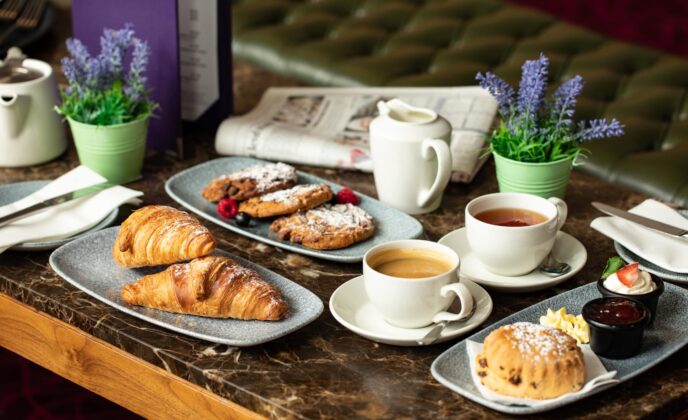 Scones Pastries & Coffees in Lobby at Cork International Hotel