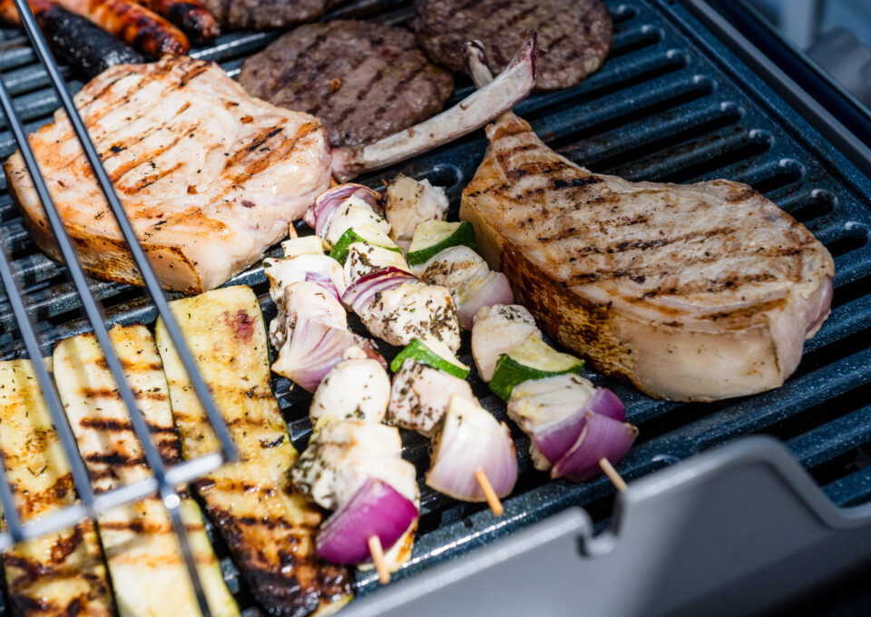 Terrace BBQ Food on grill Landscape CIH 1