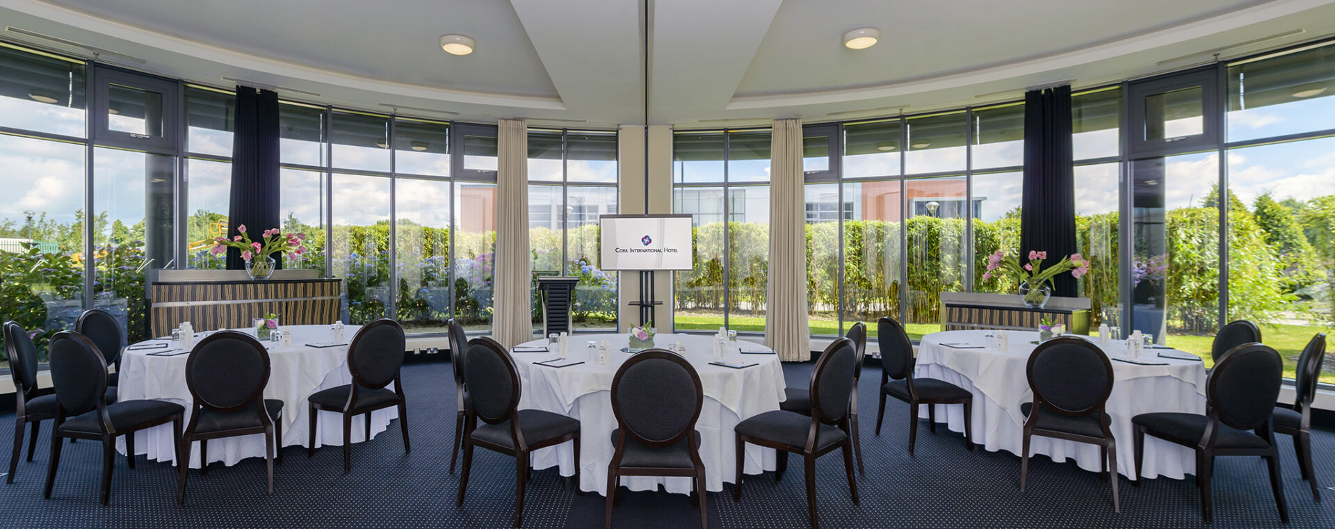 Meeting rooms set up Cabaret Style at Cork Interntaional Hotel