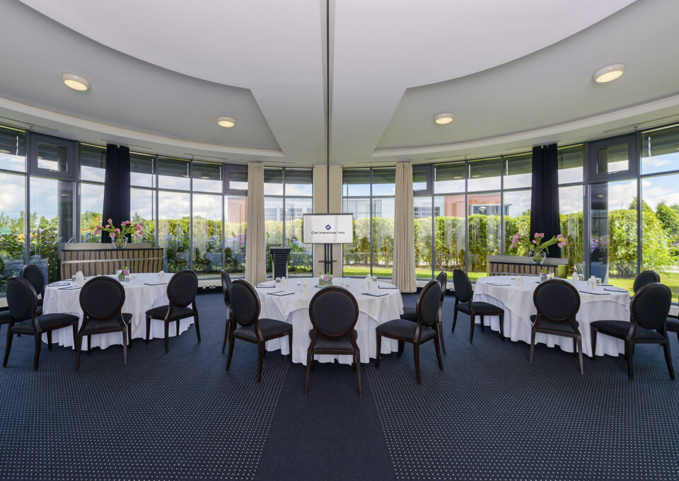 Meeting rooms set up Cabaret Style at Cork Interntaional Hotel