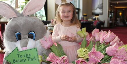 Easter Bunny and Child Landscape CIH 1